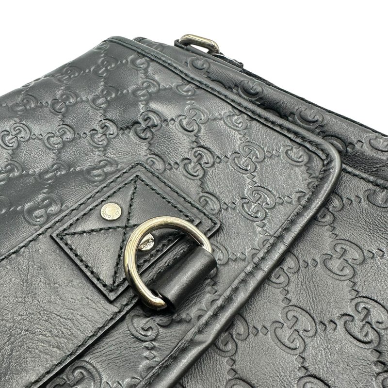 【美收精品】Gucci 黑色皮革肩背包 C-507【隔月月中將轉賣至日本 上架期限30天】-9