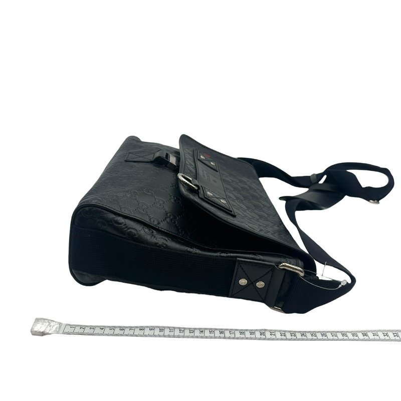 【美收精品】Gucci 黑色皮革肩背包 C-507【隔月月中將轉賣至日本 上架期限30天】-16