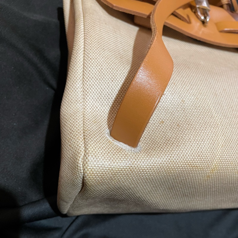 Hermès Herbag31愛馬仕後背包 口B刻 銀扣駝棕色-11