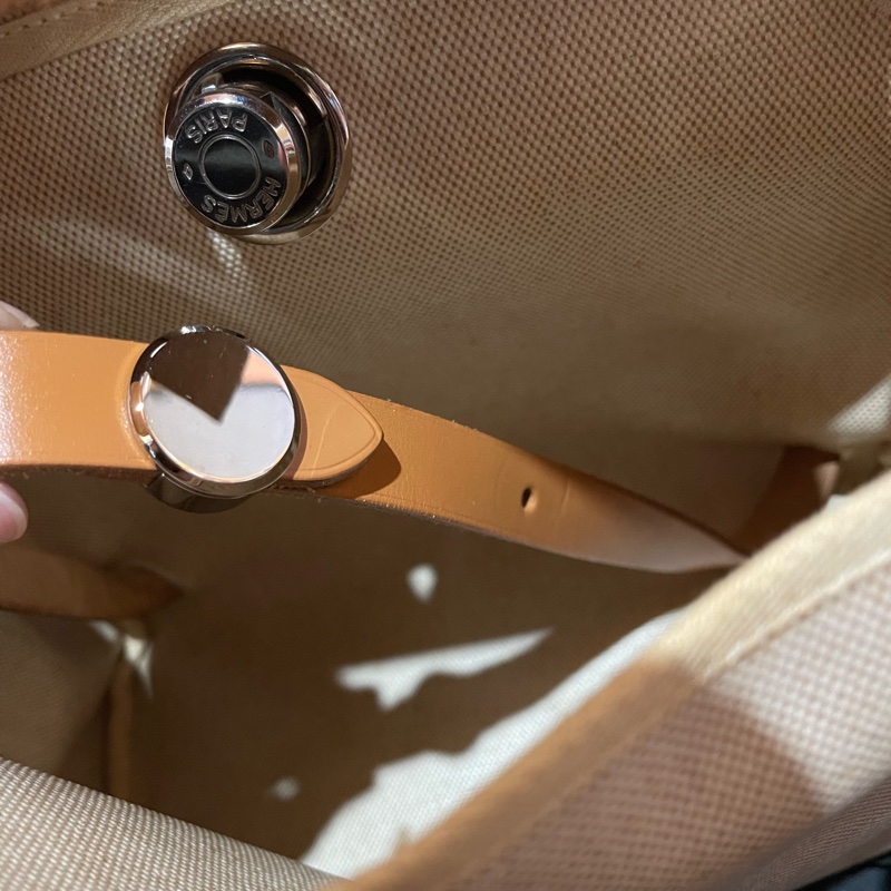 Hermès Herbag31愛馬仕後背包 口B刻 銀扣駝棕色-15
