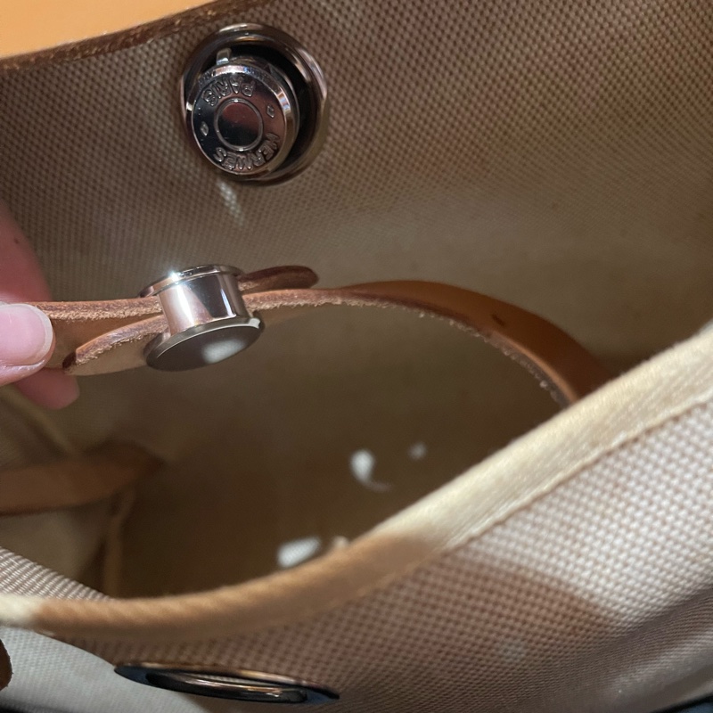 Hermès Herbag31愛馬仕後背包 口B刻 銀扣駝棕色-17