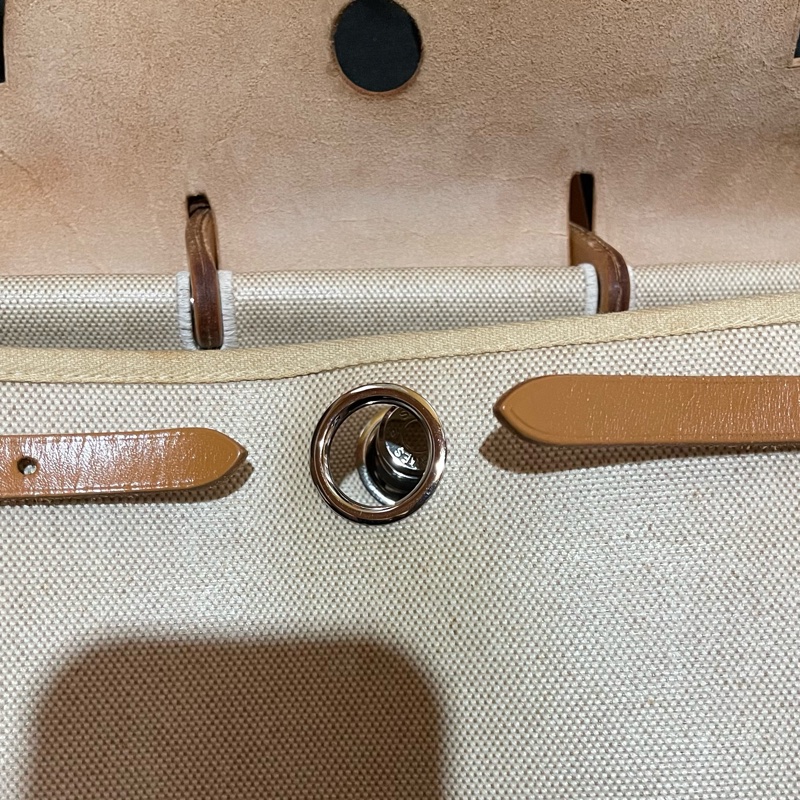 Hermès Herbag31愛馬仕後背包 口B刻 銀扣駝棕色-18