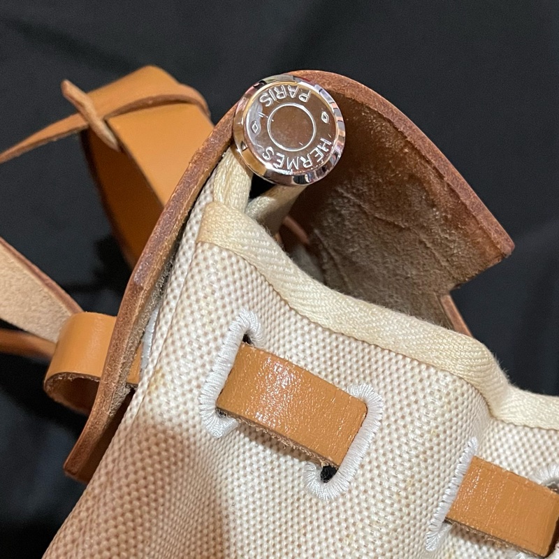 Hermès Herbag31愛馬仕後背包 口B刻 銀扣駝棕色-19