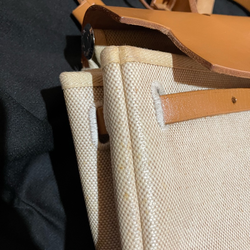 Hermès Herbag31愛馬仕後背包 口B刻 銀扣駝棕色-22