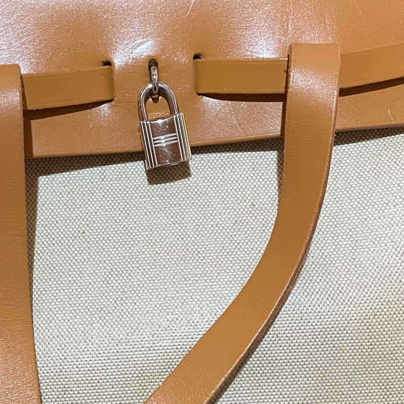 Hermès Herbag31愛馬仕後背包 口B刻 銀扣駝棕色-24