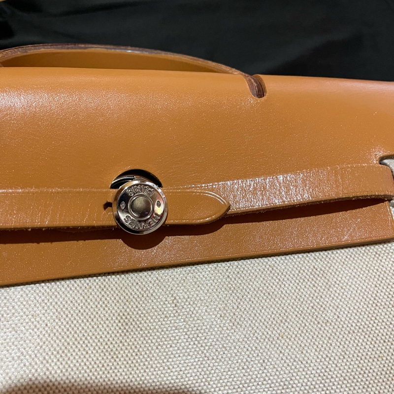 Hermès Herbag31愛馬仕後背包 口B刻 銀扣駝棕色-29