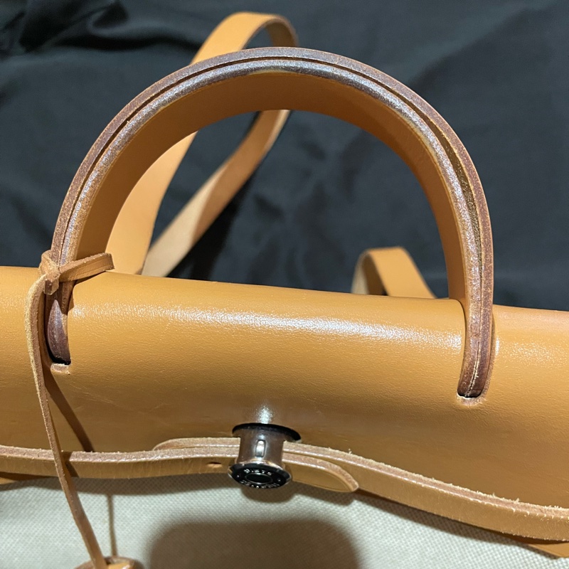 Hermès Herbag31愛馬仕後背包 口B刻 銀扣駝棕色-31