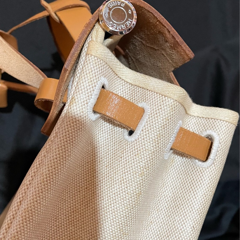 Hermès Herbag31愛馬仕後背包 口B刻 銀扣駝棕色-44