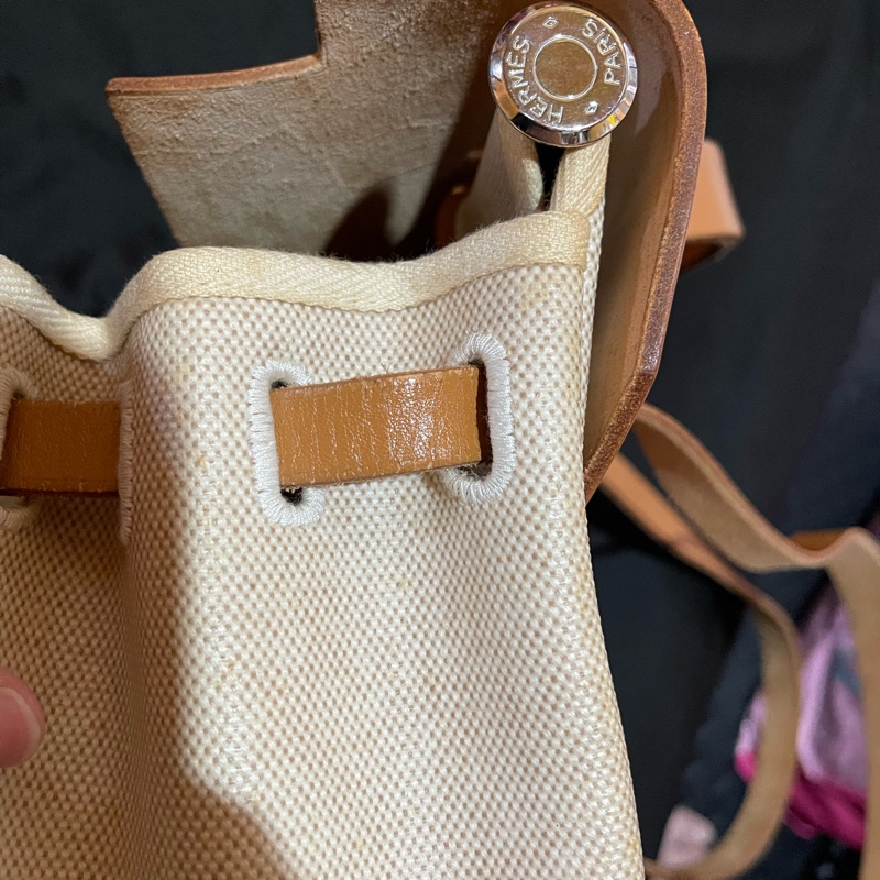 Hermès Herbag31愛馬仕後背包 口B刻 銀扣駝棕色-45