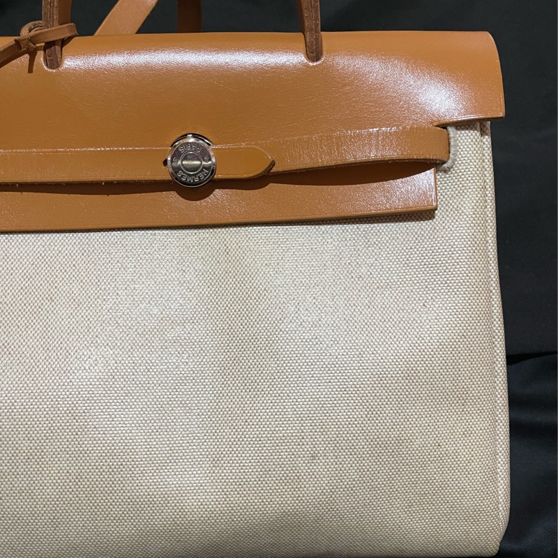 Hermès Herbag31愛馬仕後背包 口B刻 銀扣駝棕色-52