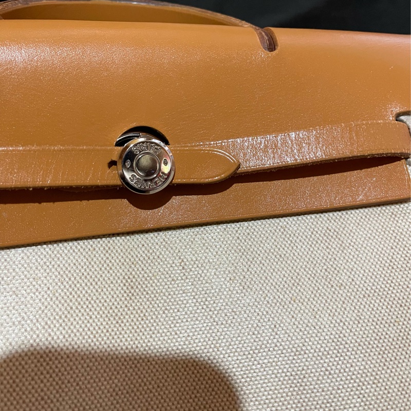 Hermès Herbag31愛馬仕後背包 口B刻 銀扣駝棕色-54