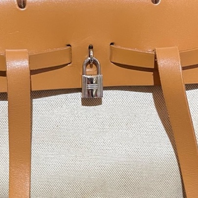 Hermès Herbag31愛馬仕後背包 口B刻 銀扣駝棕色-62