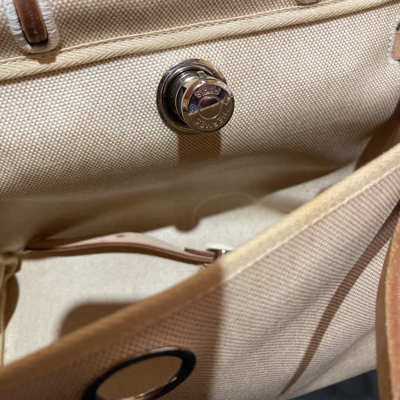 Hermès Herbag31愛馬仕後背包 口B刻 銀扣駝棕色-73