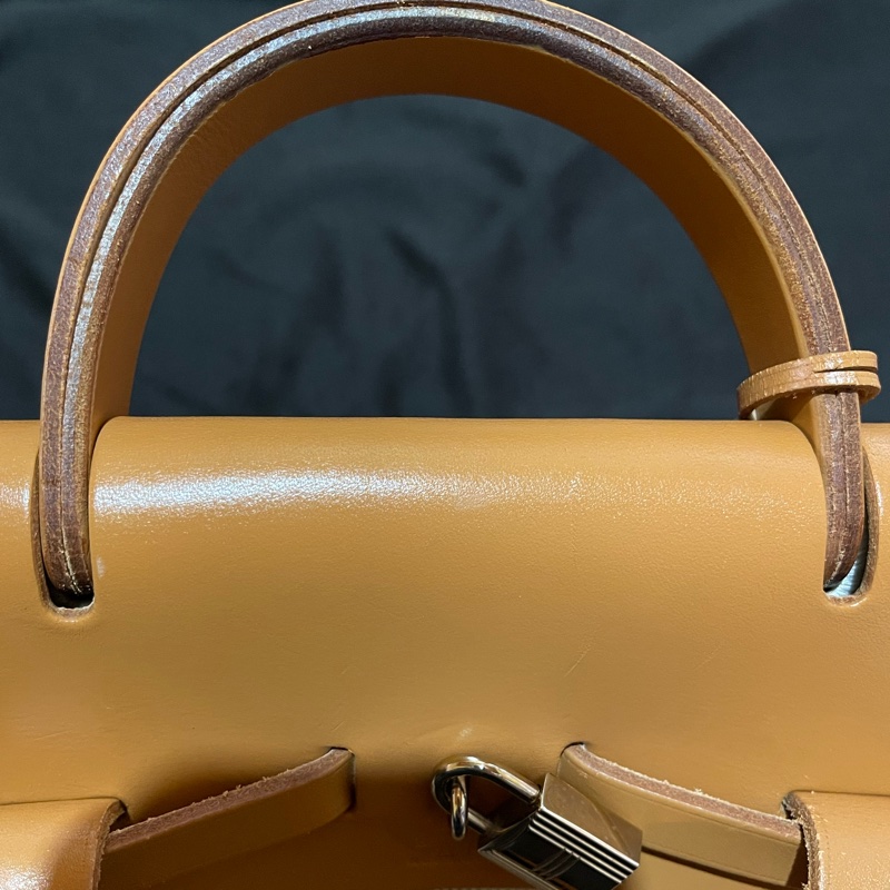 Hermès Herbag31愛馬仕後背包 口B刻 銀扣駝棕色-84