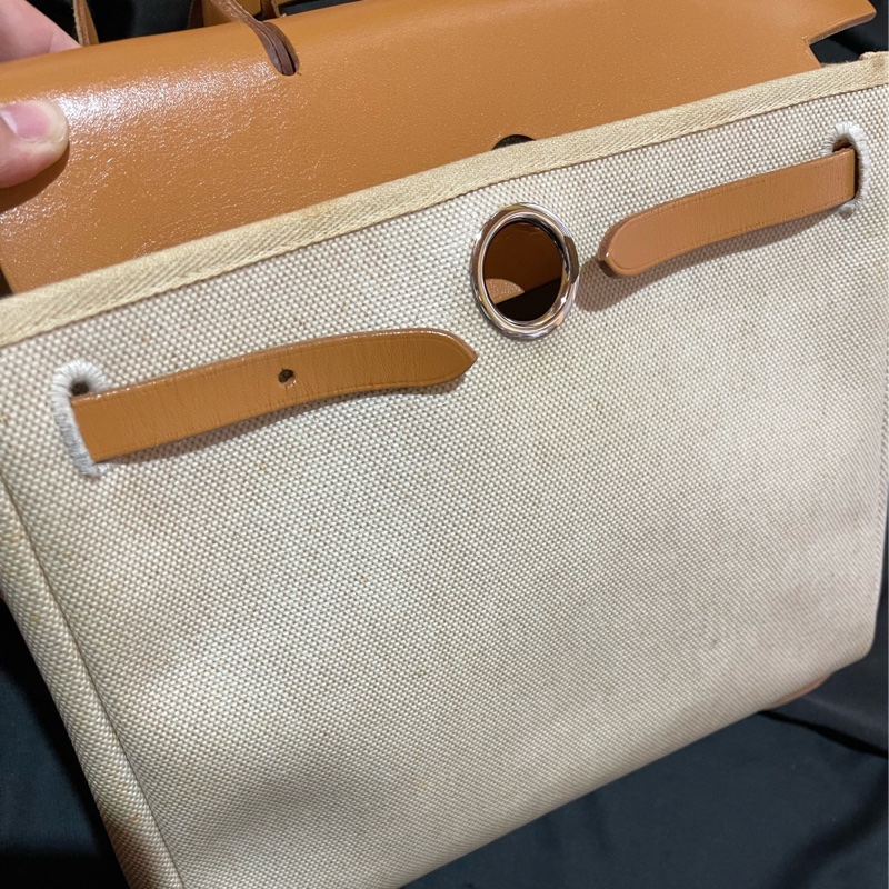 Hermès Herbag31愛馬仕後背包 口B刻 銀扣駝棕色-87