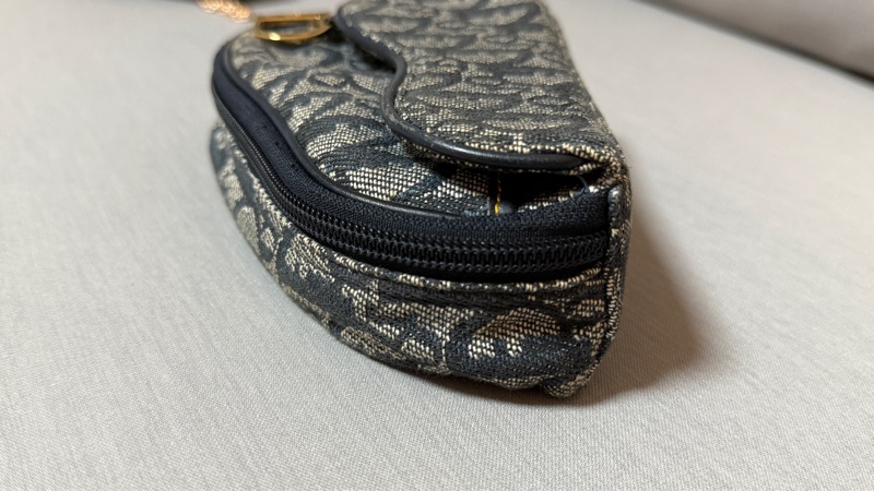 Dior mini馬鞍包 老花 帆布-9