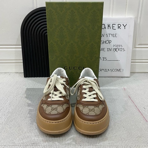 98新❤️Gucci/古馳 chunky B GG 棕老花厚底餅乾鞋 36碼 無鞋墊