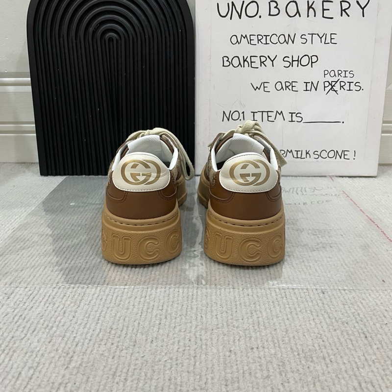 98新❤️Gucci/古馳 chunky B GG 棕老花厚底餅乾鞋 36碼 無鞋墊-3