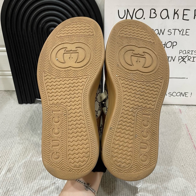98新❤️Gucci/古馳 chunky B GG 棕老花厚底餅乾鞋 36碼 無鞋墊-5
