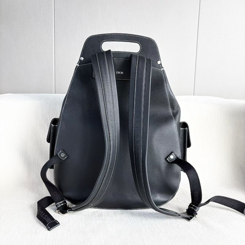 Dior Gallop馬鞍後背包 黑色 磨砂銀扣 31*41*15 99新配件說明書 保卡 塵袋-7