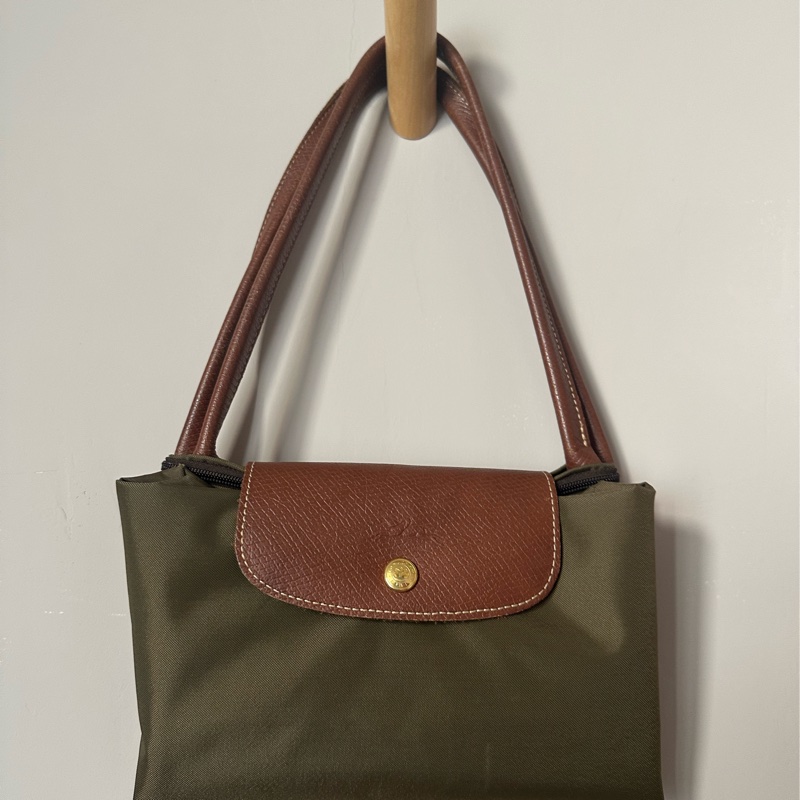 Longchamp綠色長背帶-0