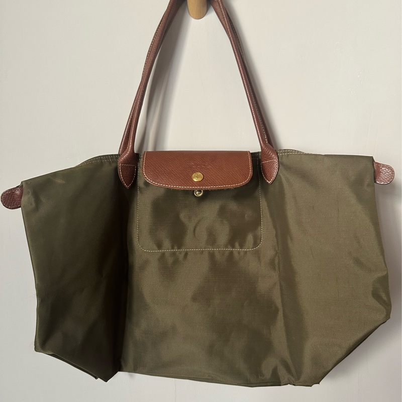 Longchamp綠色長背帶-1