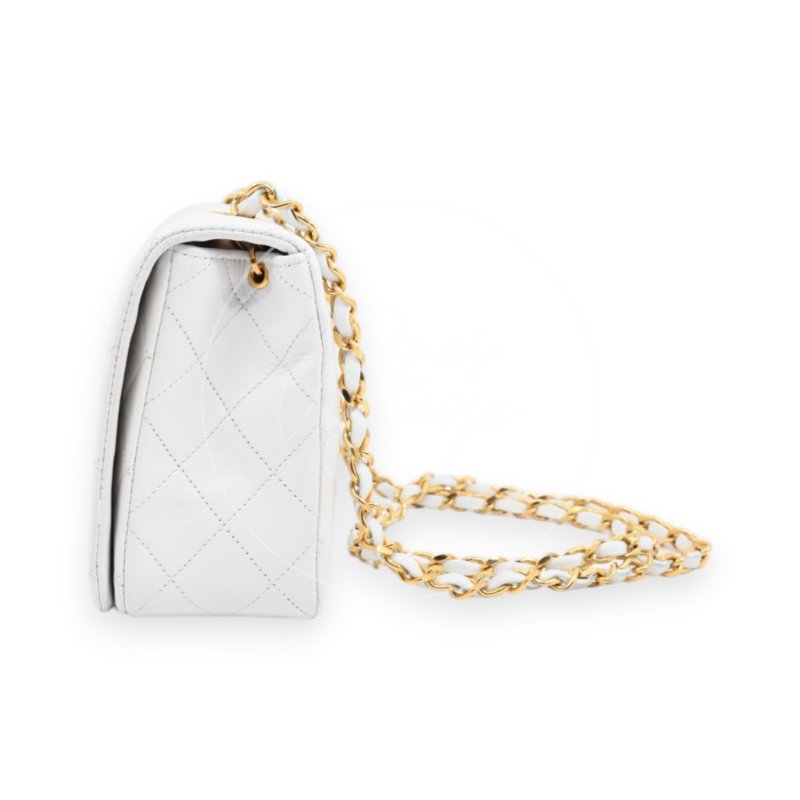 中古 香奈兒 Chanel Quilted Classic White 白色 Full Flap Shoulder Bag 肩背包 印記 Series 1-1