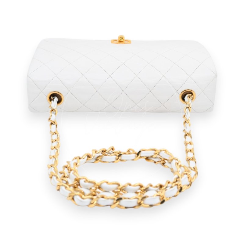 中古 香奈兒 Chanel Quilted Classic White 白色 Full Flap Shoulder Bag 肩背包 印記 Series 1-4