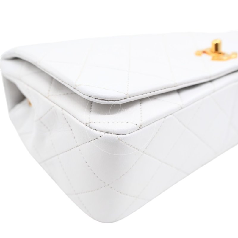 中古 香奈兒 Chanel Quilted Classic White 白色 Full Flap Shoulder Bag 肩背包 印記 Series 1-7
