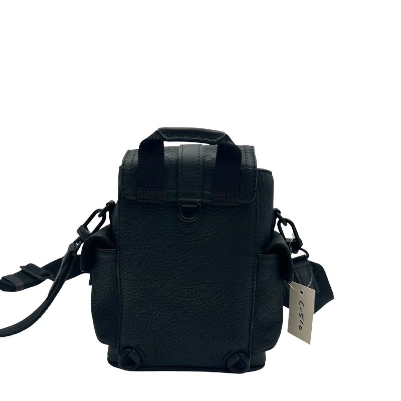 【美收精品】LOUIS VUITTON 黑色皮革肩背包 C-510【隔月月中將轉賣至日本 上架期限30天】-1