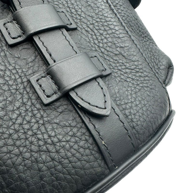 【美收精品】LOUIS VUITTON 黑色皮革肩背包 C-510【隔月月中將轉賣至日本 上架期限30天】-5