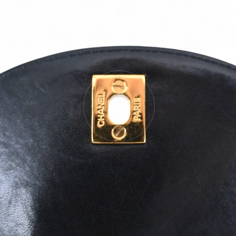 中古 Chanel 香奈兒 經典款 黑色小羊皮 大號 Duma 後背包-20