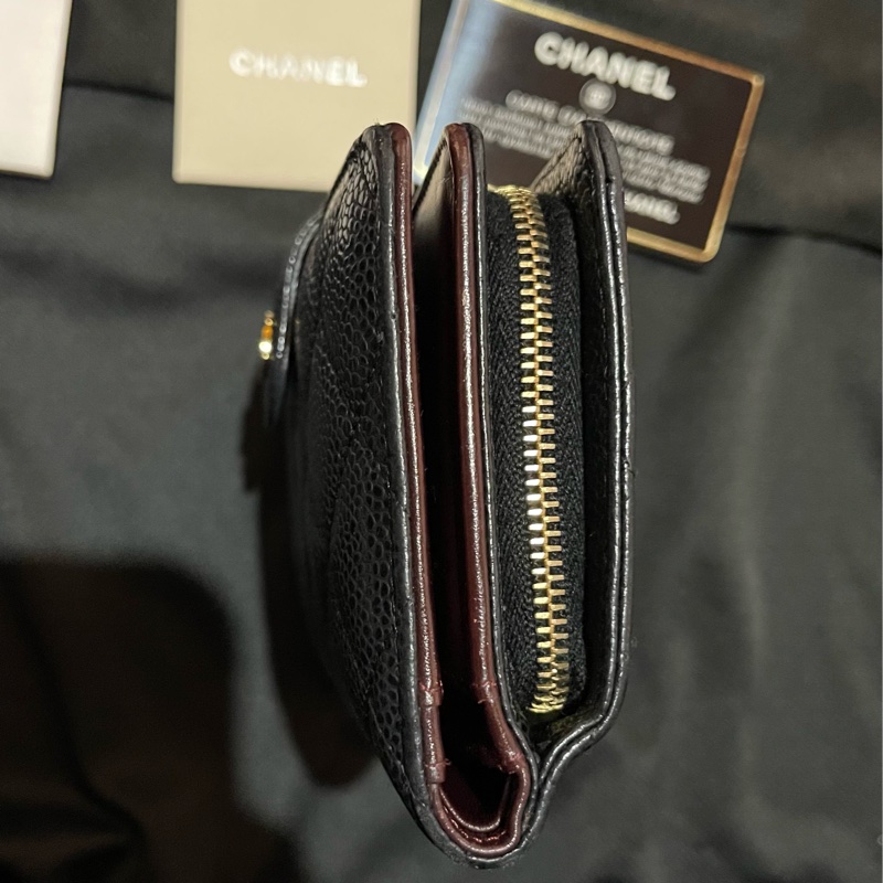 Chanel 香奈兒 19開金釦黑荔枝牛皮中夾-10