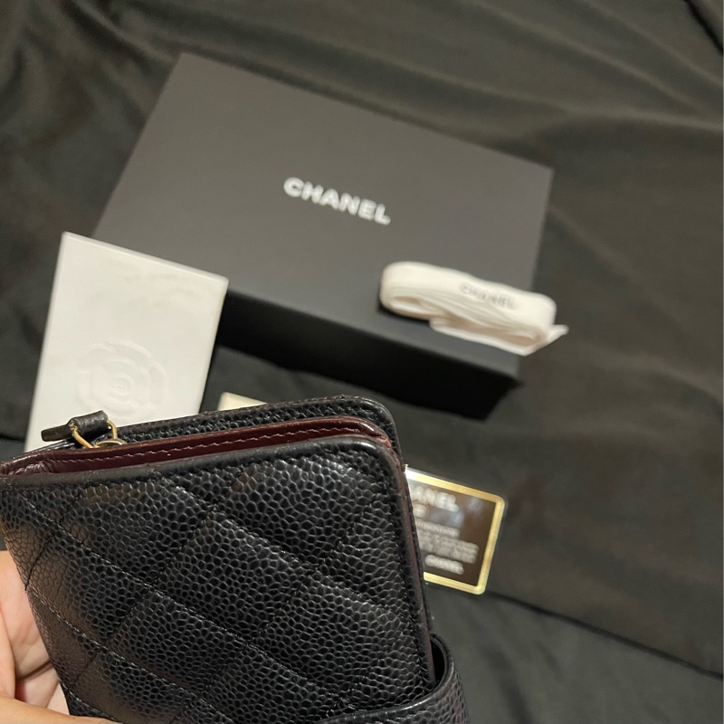 Chanel 香奈兒 19開金釦黑荔枝牛皮中夾-14