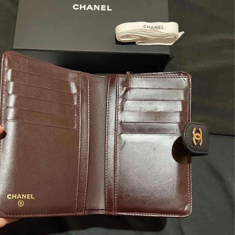 Chanel 香奈兒 19開金釦黑荔枝牛皮中夾-25