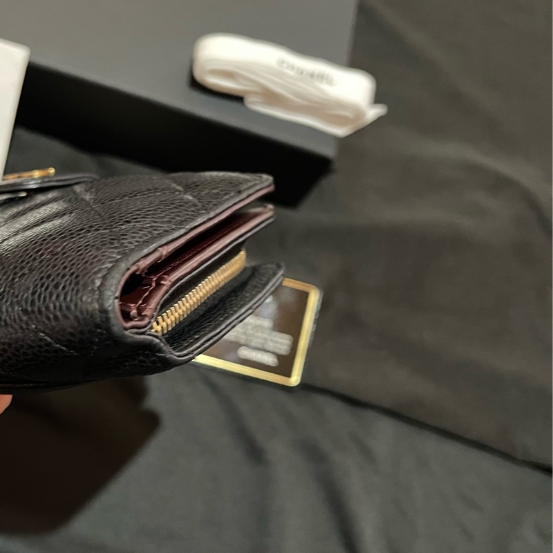 Chanel 香奈兒 19開金釦黑荔枝牛皮中夾-44