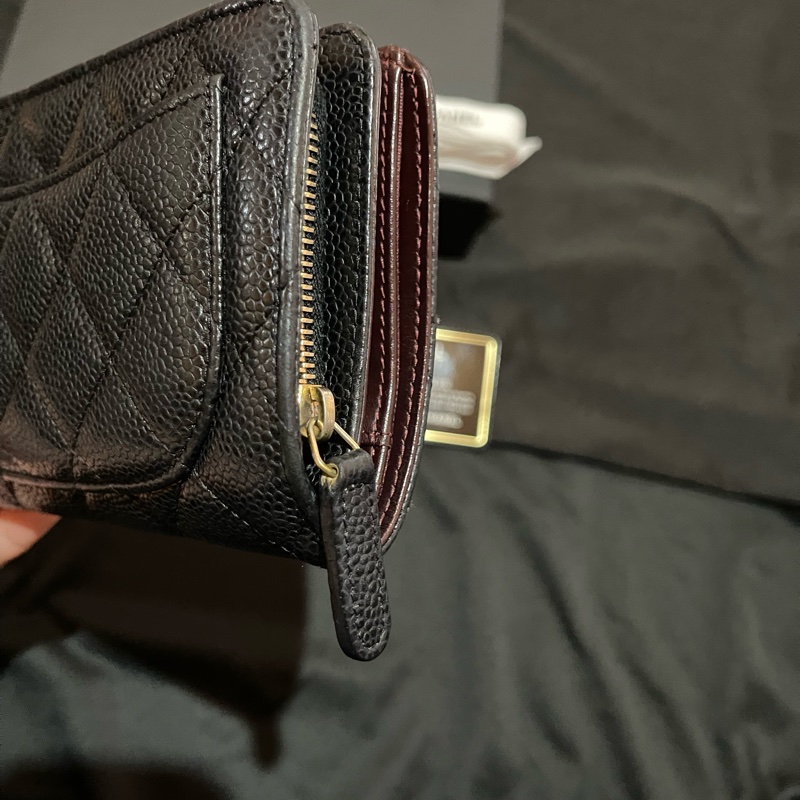 Chanel 香奈兒 19開金釦黑荔枝牛皮中夾-47