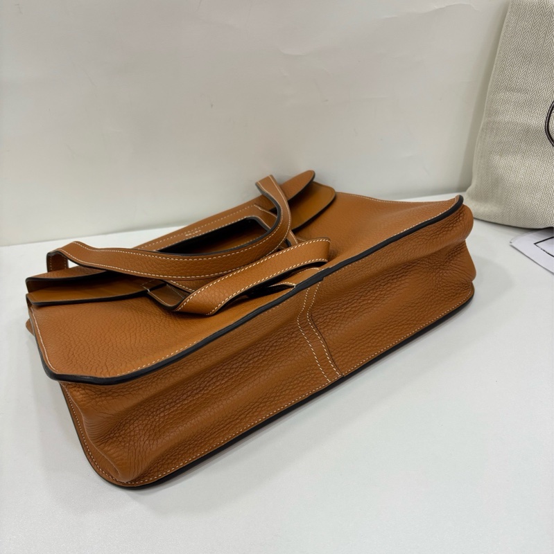 Hermes 愛馬仕 halzan31 toffee太妃金銀扣 A刻 有購證-4