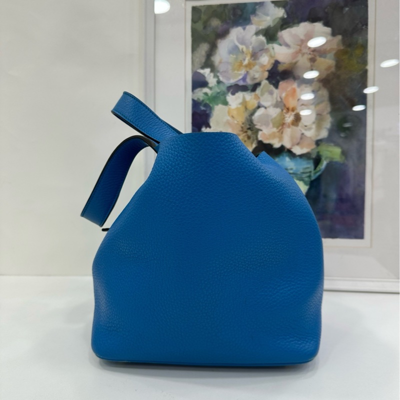 Hermes 愛馬仕 picotin22 坦尚尼亞藍金扣 C刻 無鎖具-3