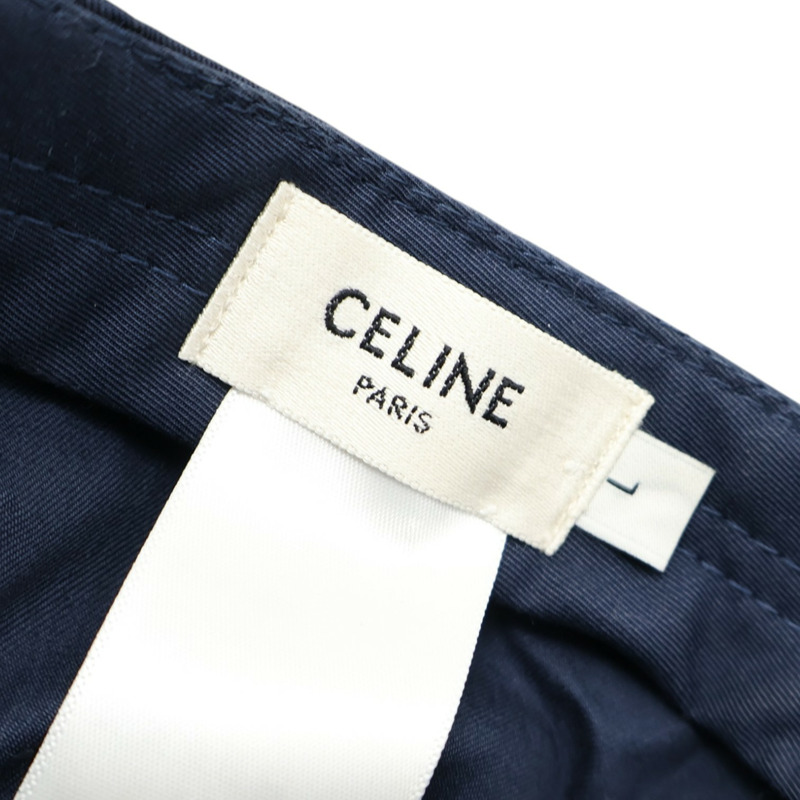 藍色棉布 棒球帽 L號【CELINE 賽琳】 2AUA1969P-5
