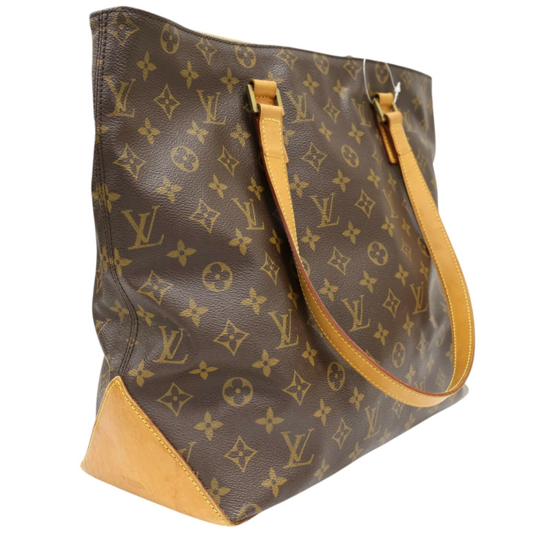 棕色 原花 PVC塗層帆布 Cabas Mezzo 肩背包【LOUIS VUITTON LV 路易威登】 M51151-1