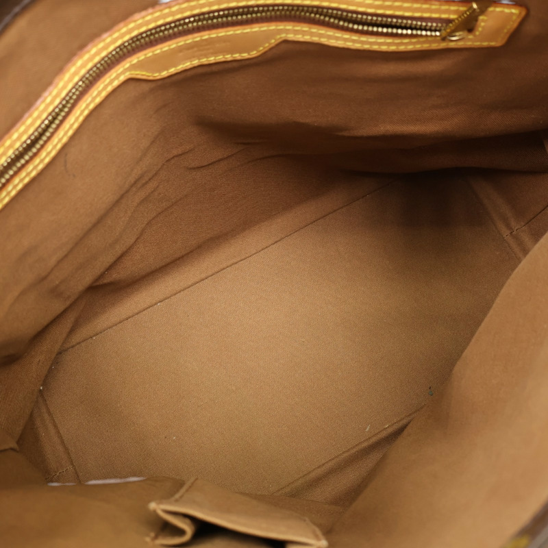 棕色 原花 PVC塗層帆布 Cabas Mezzo 肩背包【LOUIS VUITTON LV 路易威登】 M51151-2
