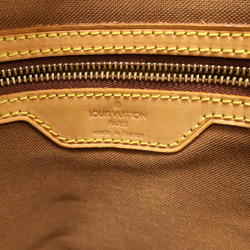 棕色 原花 PVC塗層帆布 Cabas Mezzo 肩背包【LOUIS VUITTON LV 路易威登】 M51151-4