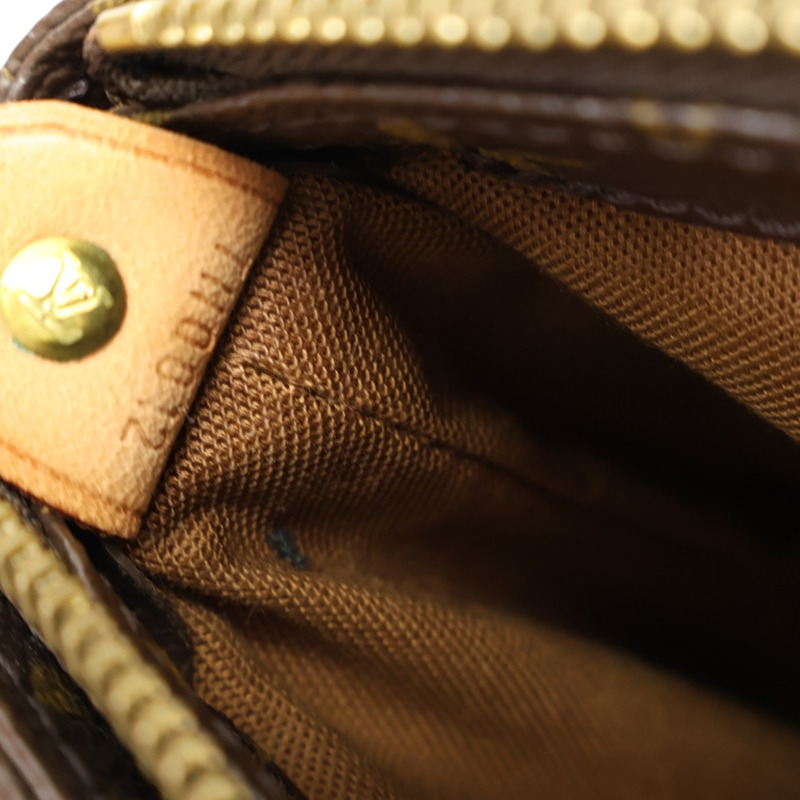 棕色 原花 PVC塗層帆布 Cabas Mezzo 肩背包【LOUIS VUITTON LV 路易威登】 M51151-5
