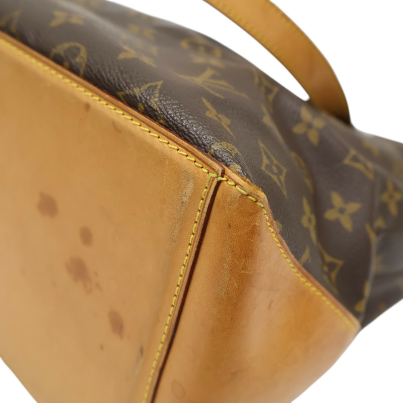 棕色 原花 PVC塗層帆布 Cabas Mezzo 肩背包【LOUIS VUITTON LV 路易威登】 M51151-8