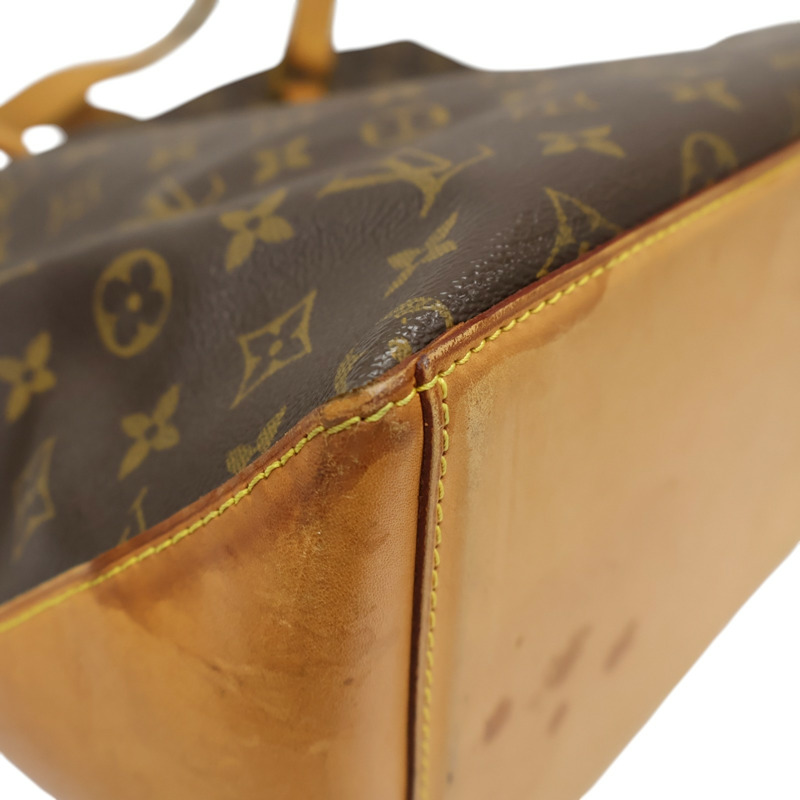 棕色 原花 PVC塗層帆布 Cabas Mezzo 肩背包【LOUIS VUITTON LV 路易威登】 M51151-9