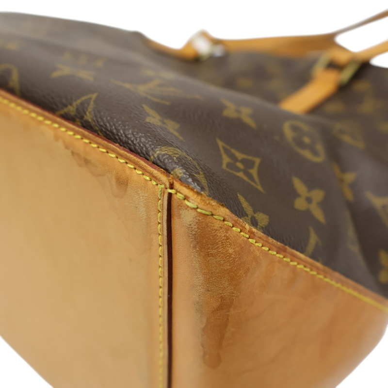 棕色 原花 PVC塗層帆布 Cabas Mezzo 肩背包【LOUIS VUITTON LV 路易威登】 M51151-10