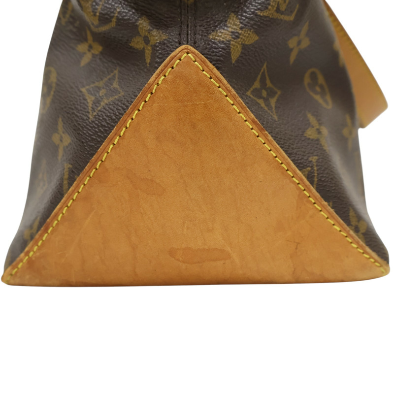 棕色 原花 PVC塗層帆布 Cabas Mezzo 肩背包【LOUIS VUITTON LV 路易威登】 M51151-11