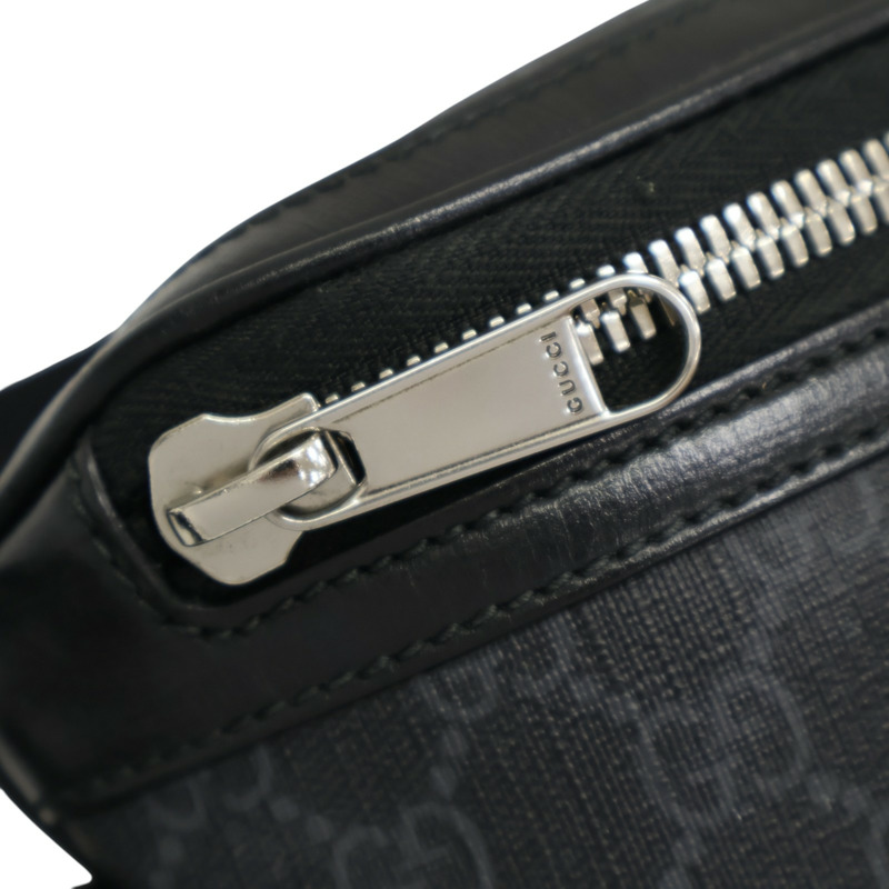 黑色 GG Supreme帆布 腰包【GUCCI 古馳】 733240-6