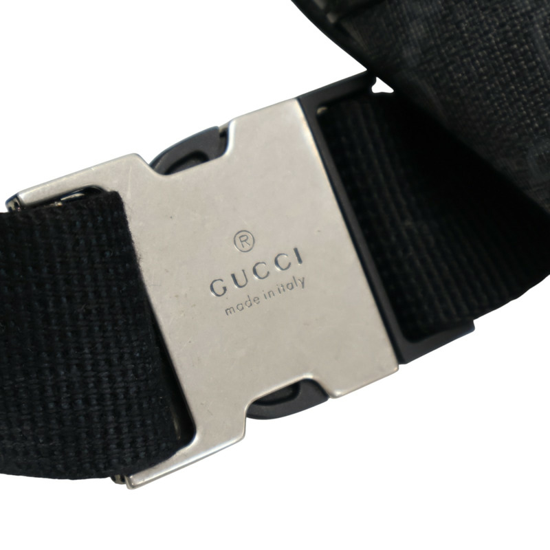 黑色 GG Supreme帆布 腰包【GUCCI 古馳】 733240-7